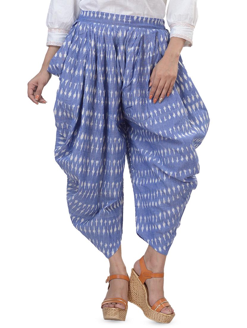 blue cotton dhoti salwar salwars - 16419465 - Zoom Image - 1