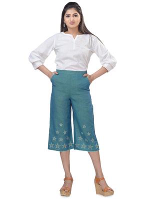 star embroidered high rise culottes - 16419466 - Standard Image - 4