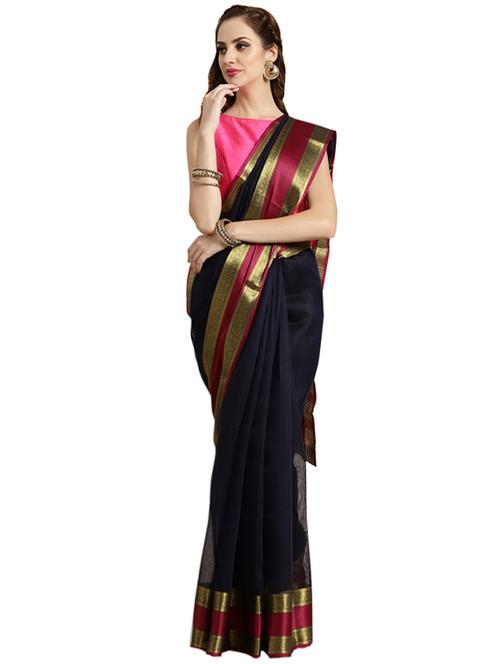 self-design woven saree with blouse - 16420249 - Standard Image - 1