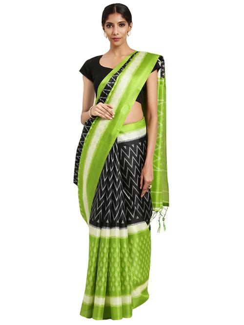 chevron printed saree with blouse - 16420316 - Standard Image - 1
