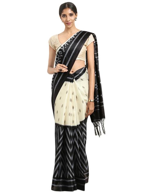 chevron printed saree with blouse - 16420325 - Standard Image - 1