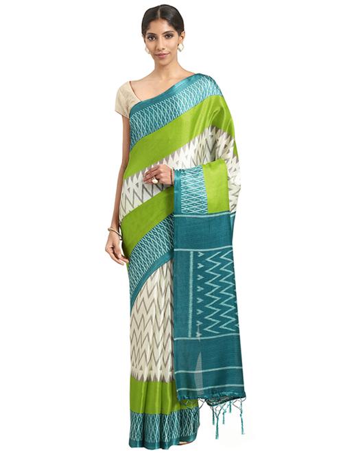 chevron printed saree with blouse - 16420327 - Standard Image - 1