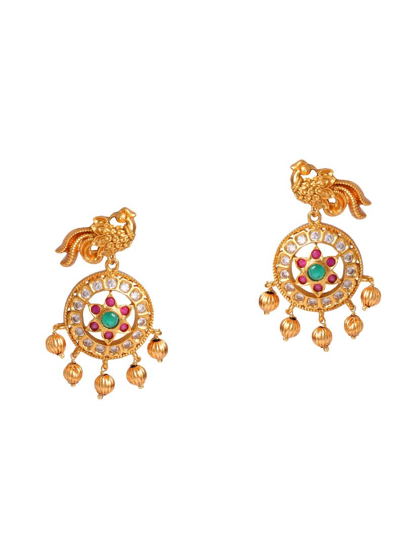 gold drop earring - 16420542 - Zoom Image - 1