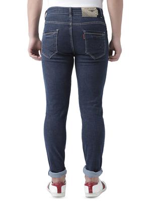 dark blue solid plain denim jeans - 16420642 - Standard Image - 3