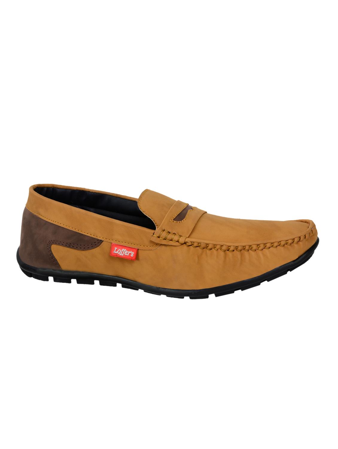 shoes kingdom tan leatherette slip on loafers - 16421569 - Zoom Image - 1