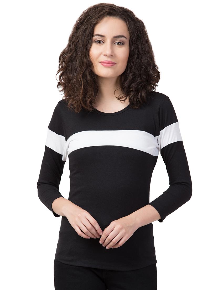 round neck color block tee - 16422816 - Zoom Image - 1