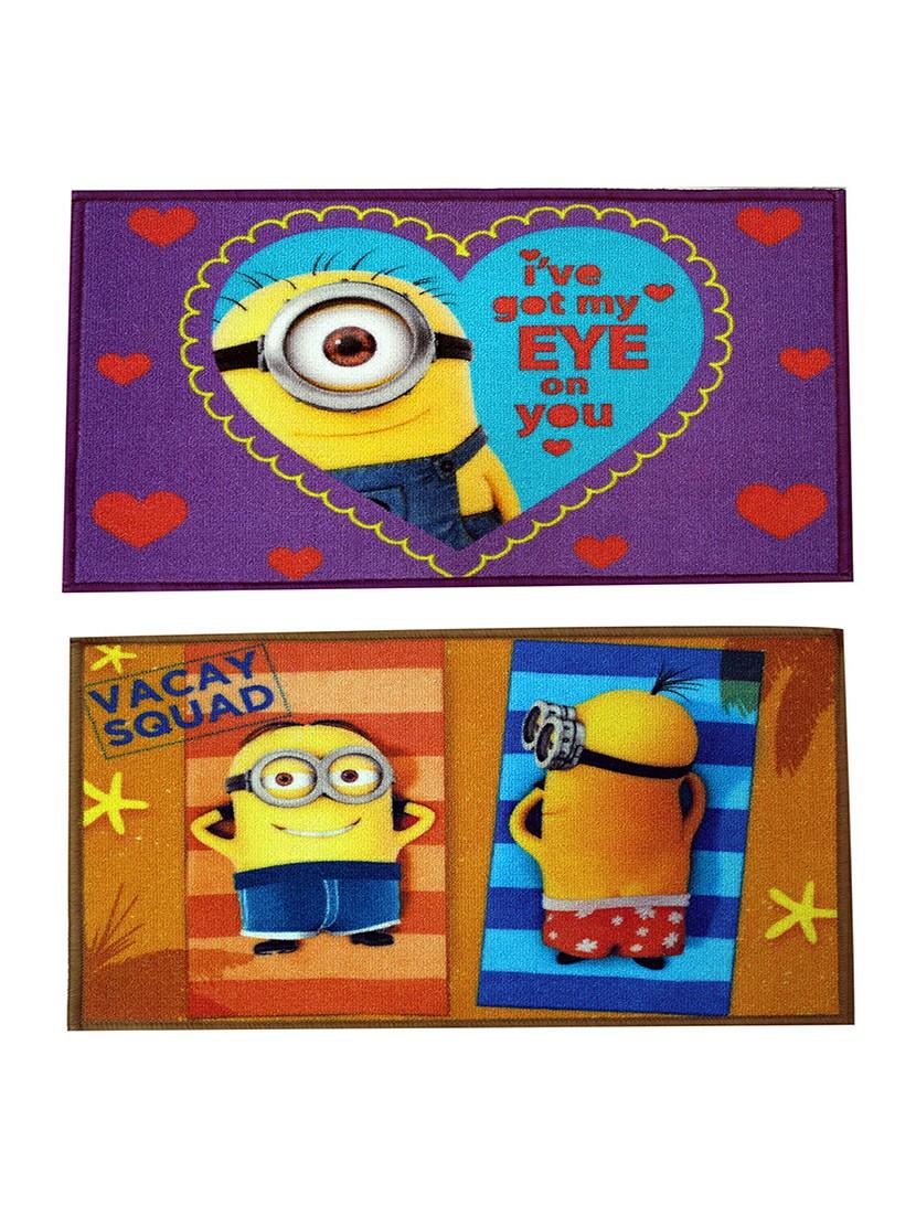 set of 2 multi colored polyester mat - 16423496 - Zoom Image - 1
