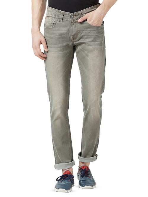 grey light washed denim jeans - 16423910 - Standard Image - 1