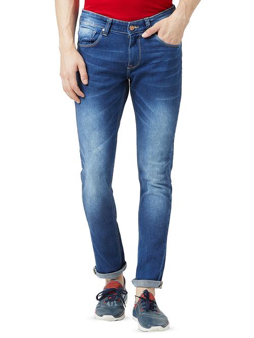 blue light washed denim jeans - 16423921 - Standard Image - 1