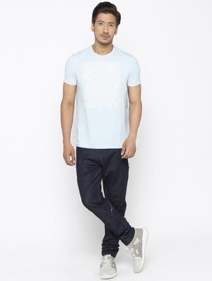 navy blue plain biker denim jeans - 16423923 - Standard Image - 4