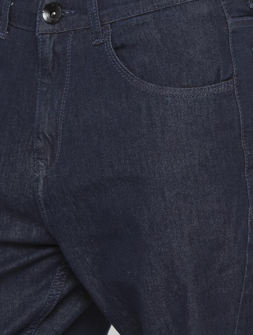 navy blue plain biker denim jeans - 16423923 - Zoom Image - 5