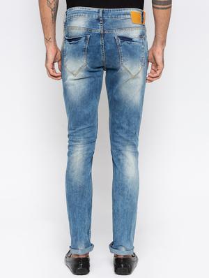 blue light washed patched denim jeans - 16423930 - Standard Image - 3