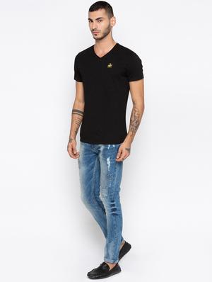 blue light washed patched denim jeans - 16423930 - Standard Image - 4