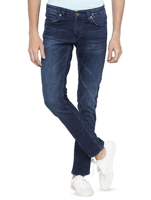 blue light washed denim jeans - 16423933 - Standard Image - 1