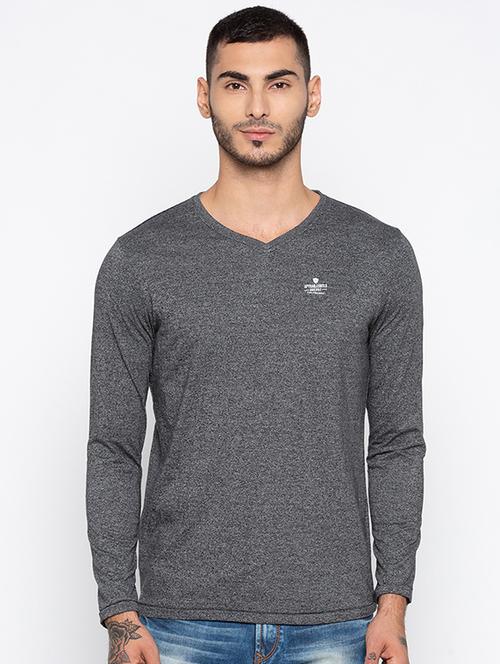 grey solid t-shirt - 16423960 - Standard Image - 1