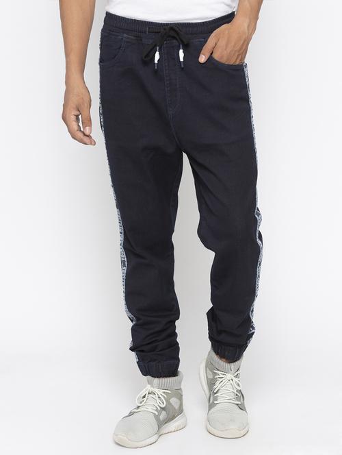 blue side taped plain joggers - 16424005 - Standard Image - 1