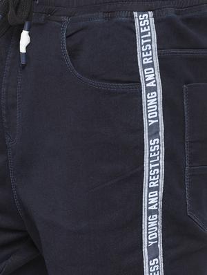 blue side taped plain joggers - 16424005 - Standard Image - 5