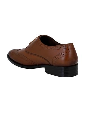 pelle albero tan leather lace-up brouges - 16424323 - Standard Image - 3