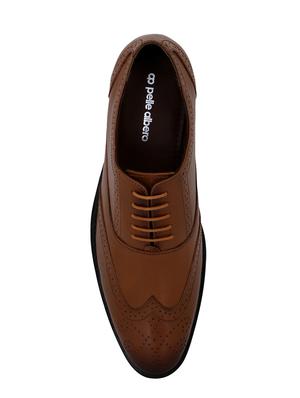 pelle albero tan leather lace-up brouges - 16424323 - Standard Image - 4