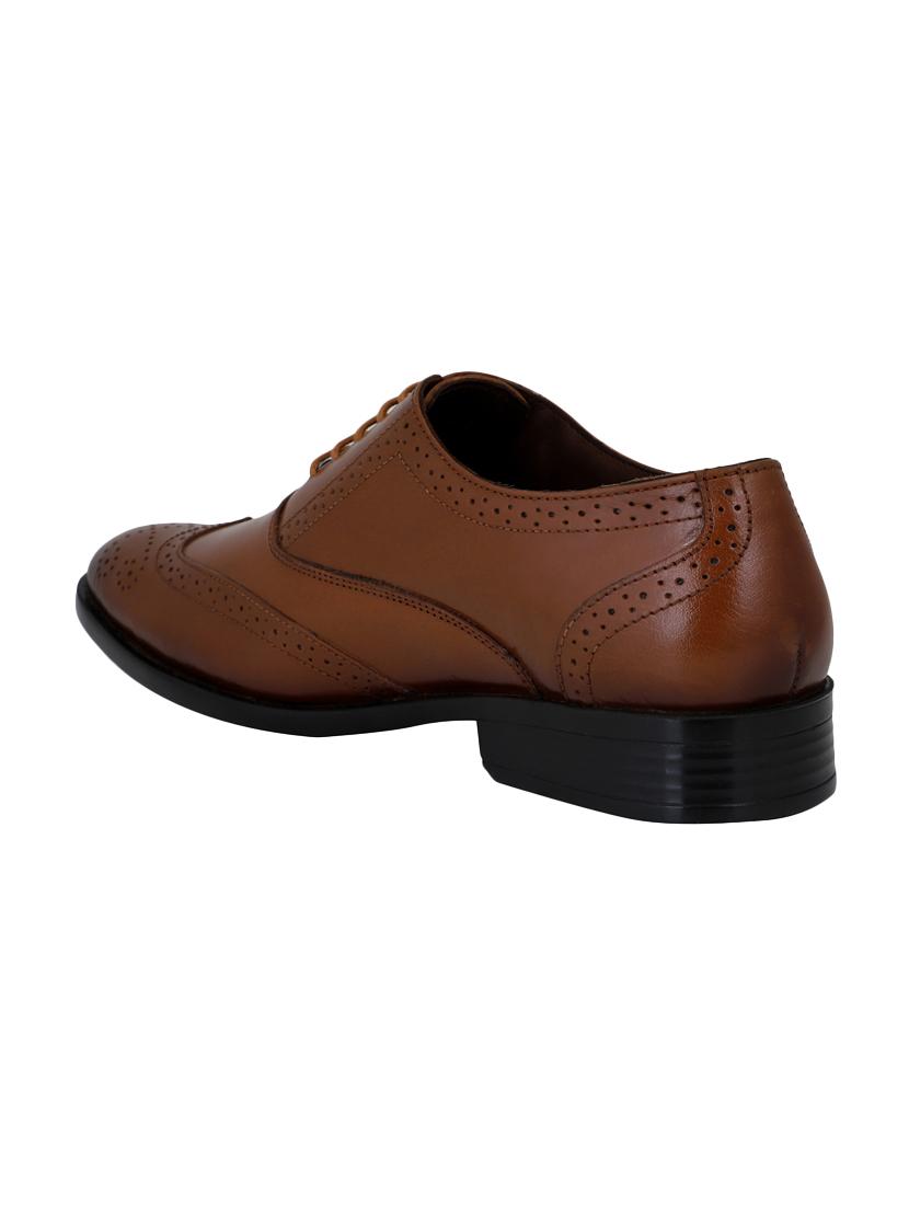 pelle albero tan leather lace-up brouges - 16424323 - Zoom Image - 3