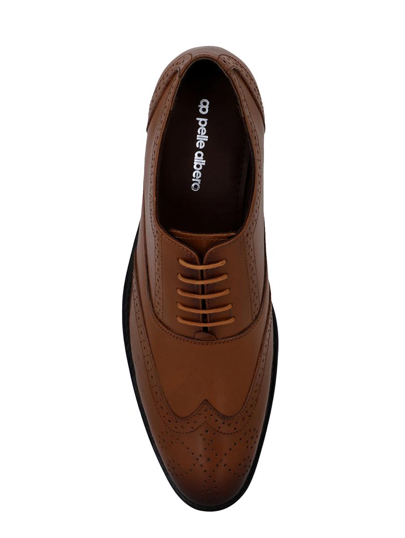 pelle albero tan leather lace-up brouges - 16424323 - Zoom Image - 4