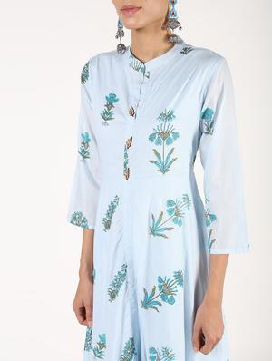 floral printed flared kurta - 16424436 - Standard Image - 5