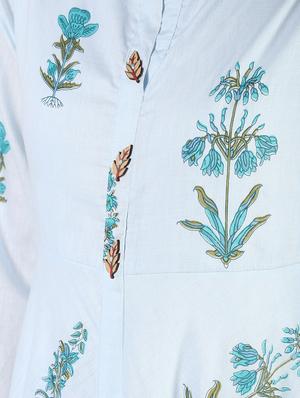 floral printed flared kurta - 16424436 - Standard Image - 6