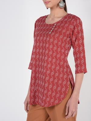 kaantha straight kurti - 16425366 - Standard Image - 5