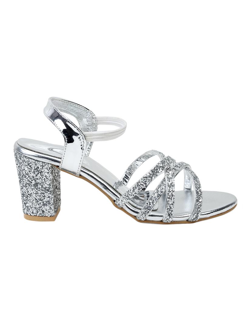 silver back strap sandals - 16428318 - Zoom Image - 2
