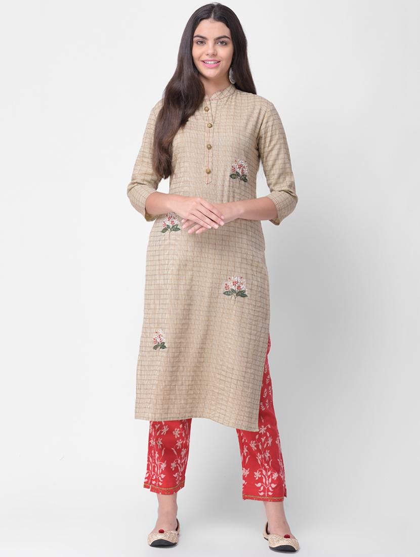 embroidered kurta pant set - 16428350 - Zoom Image - 1