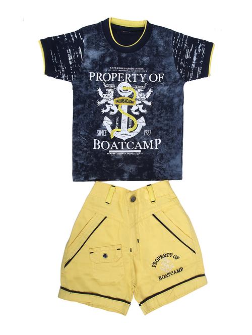 yellow cotton shorts set - 16428360 - Standard Image - 1