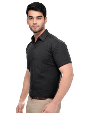 black khadi formal shirt - 16428547 - Standard Image - 2
