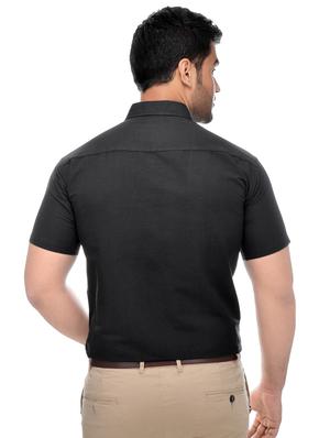 black khadi formal shirt - 16428547 - Standard Image - 3