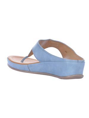 blue leatherette toe separator sandals - 16429081 - Standard Image - 3