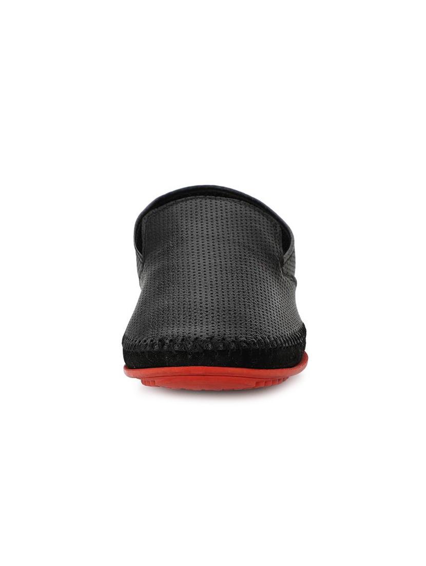 black pu slip on loafers - 16429465 - Zoom Image - 3