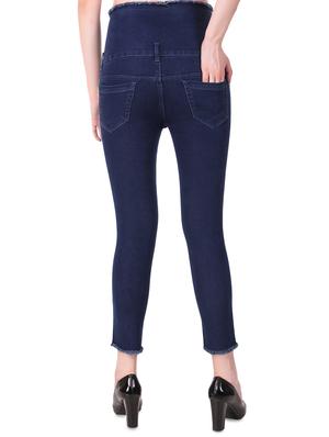 high rise frayed detail jeans - 16430622 - Standard Image - 3