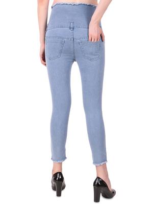 high rise frayed detail jeans - 16430624 - Standard Image - 3