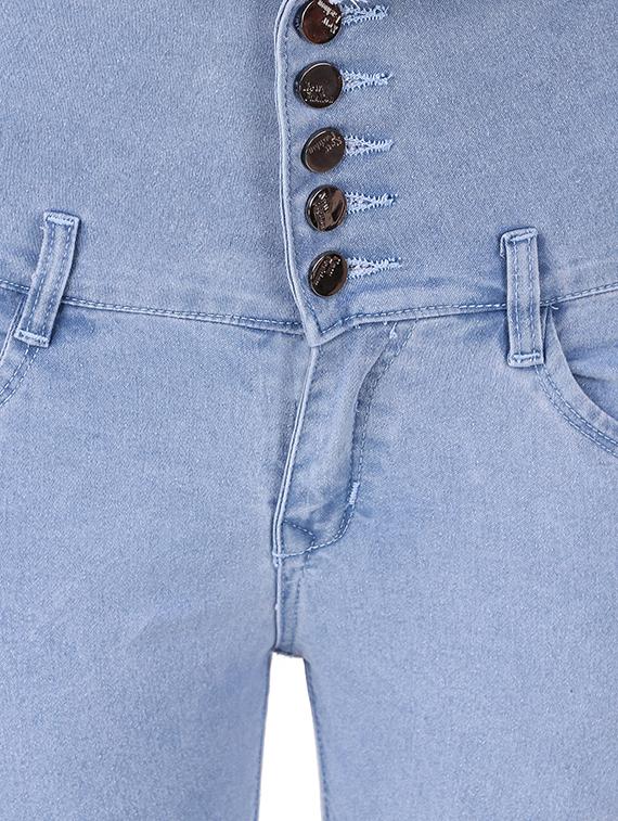 high rise frayed detail jeans - 16430624 - Zoom Image - 4