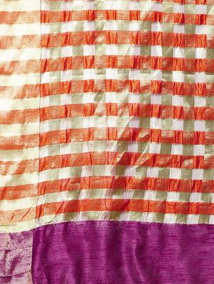 self-design woven saree with blouse - 16430709 - Standard Image - 4