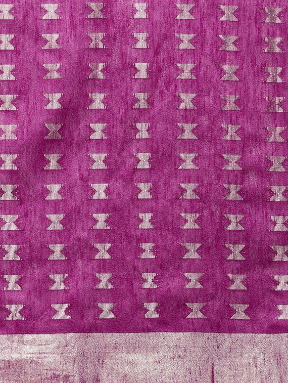 self-design woven saree with blouse - 16430709 - Zoom Image - 5