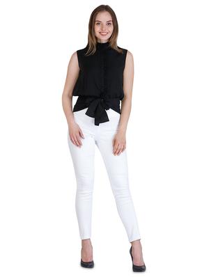 tie front frill detail top - 16430719 - Standard Image - 4