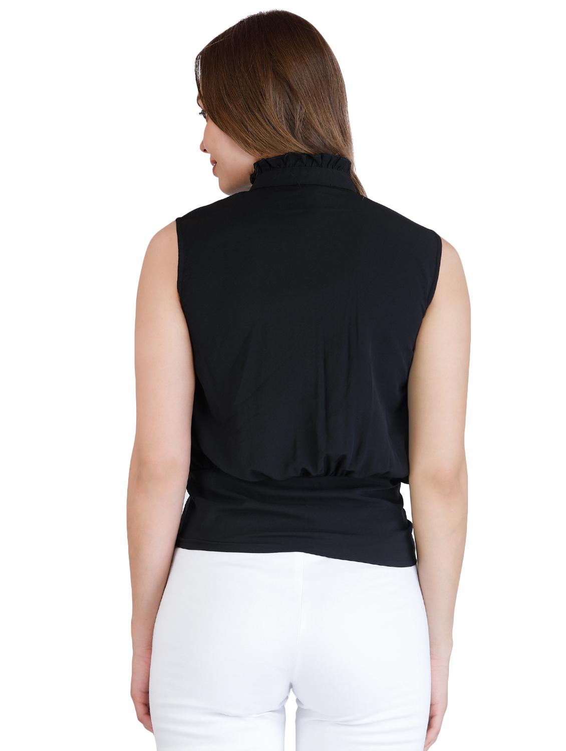 tie front frill detail top - 16430719 - Zoom Image - 3