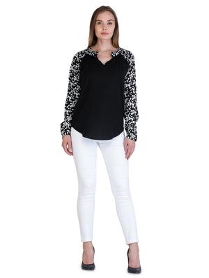 raglan printed sleeved gathered top - 16430725 - Standard Image - 4