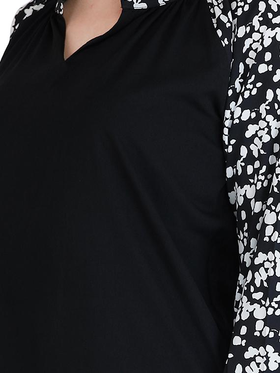 raglan printed sleeved gathered top - 16430725 - Zoom Image - 5