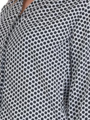 mandarin neck polka dot top - 16430728 - Standard Image - 5