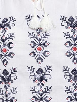 tie knot smocked embroidered top - 16431728 - Standard Image - 5