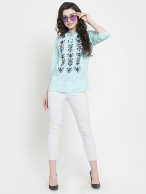 tie knot smocked embroidered top - 16431730 - Standard Image - 4