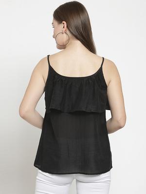 cami neck ruffle detail layered top - 16431735 - Standard Image - 3