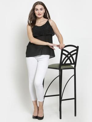 cami neck ruffle detail layered top - 16431735 - Standard Image - 4