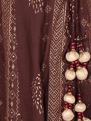 gold printed angrakha kurta - 16431871 - Standard Image - 4